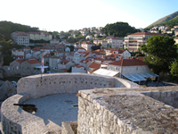 View on Bokar fortress from Dubrovnik City walls