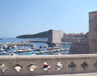 View of Old Port Dubrovnik from inner Ploce bridge